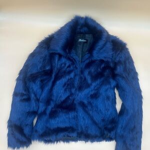 Blue Faux Fur Jacket